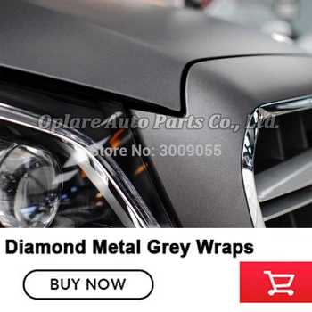 

High quality Diamond metal grey vinyl wrapping film foil matt grey vinyl film roll car wrap gray matt vinyl film bubble free