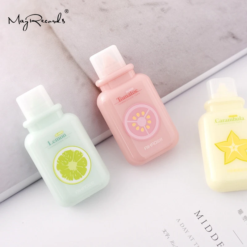 1 шт. Милая Мини Корректирующая лента с фруктами материал Escolar Kawaii Канцтовары