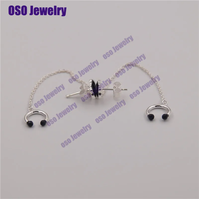 Pendientes plata de ley 925 mujer серебряные 925 серьги-гвоздики для женщин, хорошее ювелирное изделие - Цвет камня: 12mm 918453520