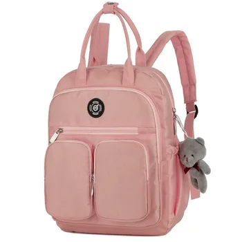 

2019 Fashion Woman Backpack Waterproof Nylon Soft Handle Solid Multi-pocket Travel Zipper Mochila Feminina Sac A Dos School Bags