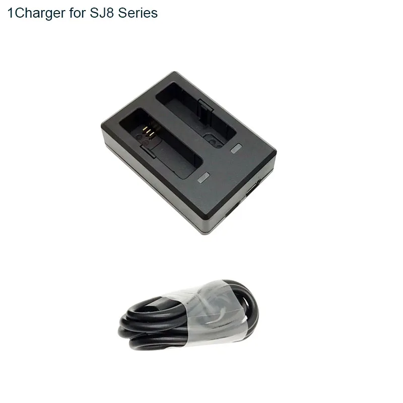 Charger SJCAM SJ8 Pro Аккумулятор 1200 мАч литий-ионный дополнительный аккумулятор для SJ8 Plus/SJ8 AIR двойной слот зарядное устройство SJCAM аксессуары - Цвет: Charger