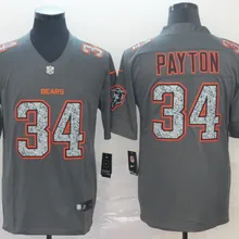 Чикаго Высокое качество Мужские медведи Вальтер Пейтон камуфляж Джерси