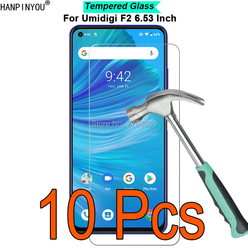

10 шт./лот для Umidigi F2 6,53 "9H твердость 2.5D ультра-тонкая закаленная Защитная пленка для экрана из закаленного стекла