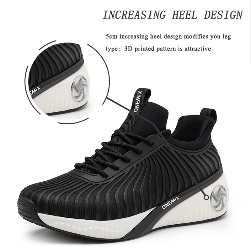 Женские беговые кроссовки ONEMIX обувь на платформе для ходьбы и бега увеличивающая