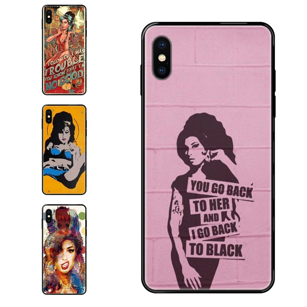 Сексуальная булавка для девушек Amy Winehouse черный мягкий ТПУ Живая Любовь телефон