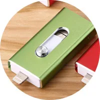 BRU OTG USB 3.0 флешка 32 ГБ 64 ГБ 128 ГБ 256 ГБ Для iPhone ipad Android Телефон Планшетный ПК Android Pen Drive USB-накопитель флешка для айфона - Цвет: Green