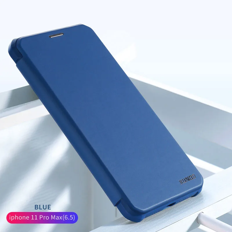 Xundd, новинка, чехол-бумажник для iPhone 11, iPhone 11 Pro, Max, телефон 360, полный защитный флип, противоударный чехол для iPhone 11 Pro - Цвет: Blue