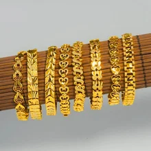 24 K позолоченные браслеты из Дубаи, браслет с сердечком, женский шарм, женский браслет, подарок на День святого Валентина для женщин