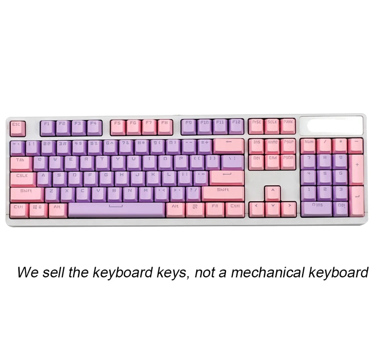 

Pink Purple Blue Mechanical keyboard key cap 104/87 keycap ABS transparent key cap for Gaming Mechanical Keyboard MX keycaps