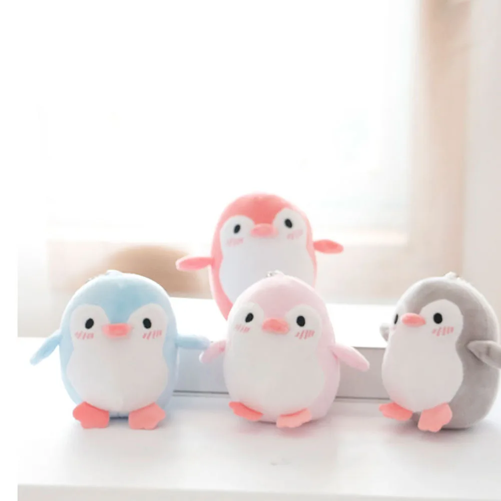 3 colors Animals Penguin Toys Small Pendant Dolls Cartoon Soft Stuffed Toy For Kids girls Gifts Keychain Key Holder Bag Pendant