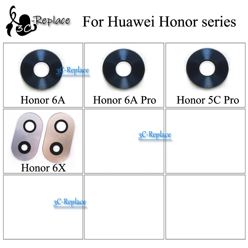 Для huawei Honor 4A 4C 4C Pro 5A 5C 5X 5C pro 6 6 Plus 6A 6A pro 7 lite 6X задняя камера стеклянная крышка объектива запасные части