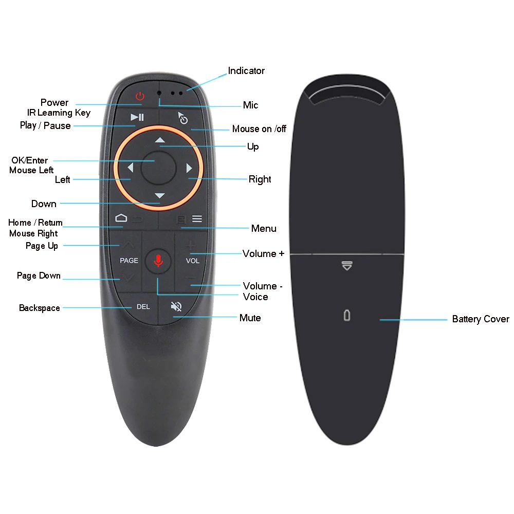 Пульт дистанционного управления G10S Pro Air Mouse беспроводной с подсветкой Google player ИК