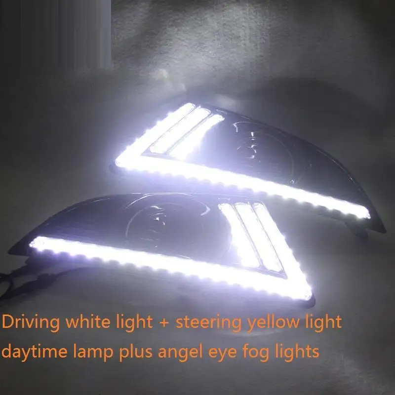 Автомобильные ходовые Drl стильные лампы Neblineros Led Para автозапчасти освещение автомобиля передние противотуманные фары 15 16 для Nissan Bluebird