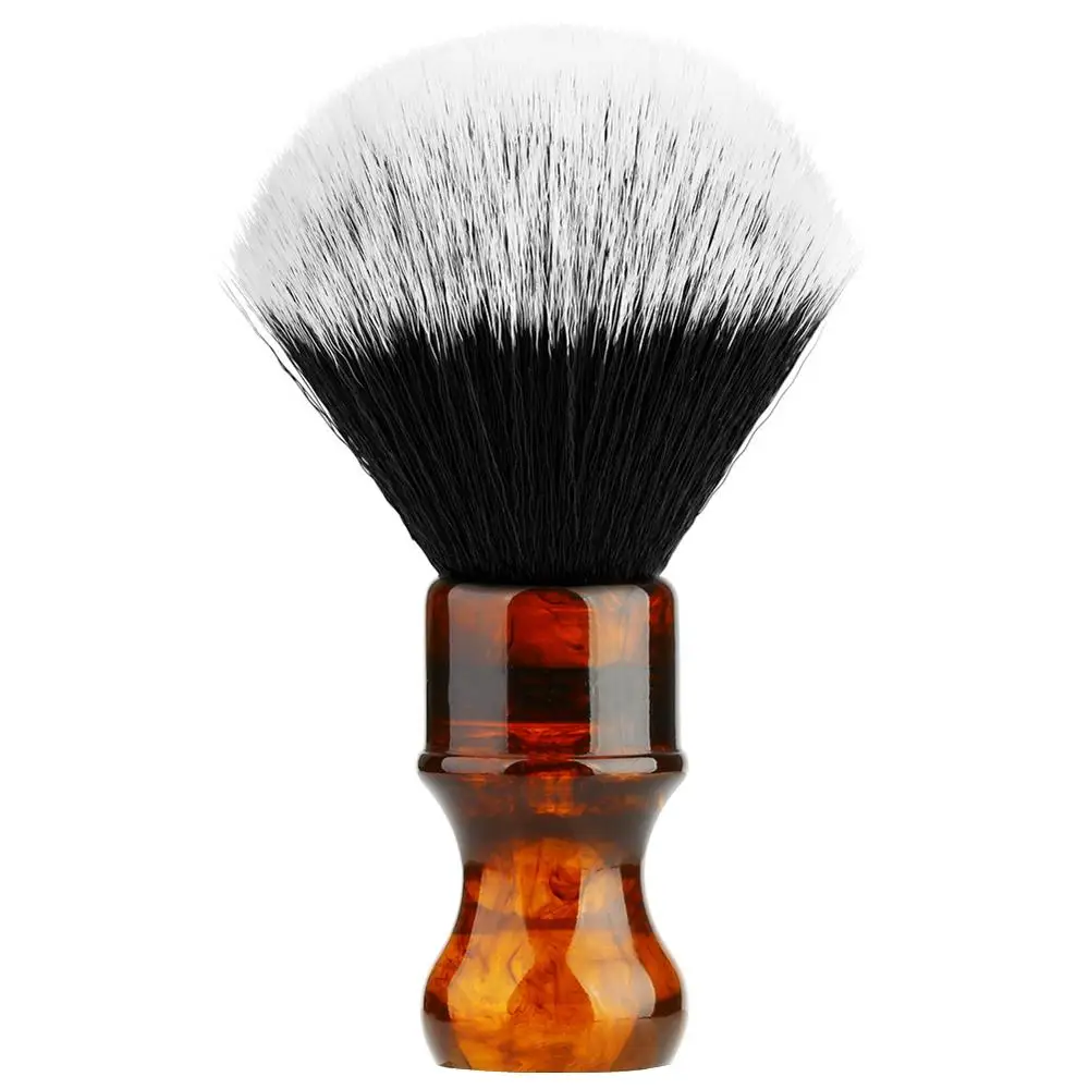 Amber Shaving Brush Silvertip Synthetic Badger Hair With Resin Handle
