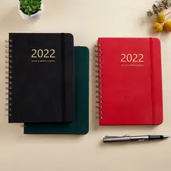 A5 – carnet de notes avec lettres imprimées pour Journal d'école, planificateur hebdomadaire clair et Chic 