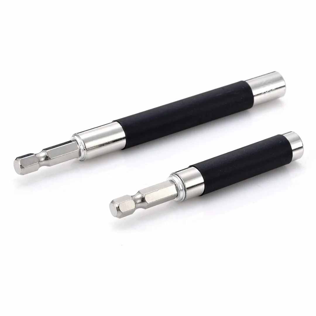 2pcs 1/4" Hex Magnetic Impact Driver Drill Bit Holder Extension Screw Socket Adapter For Electric Screwdriver