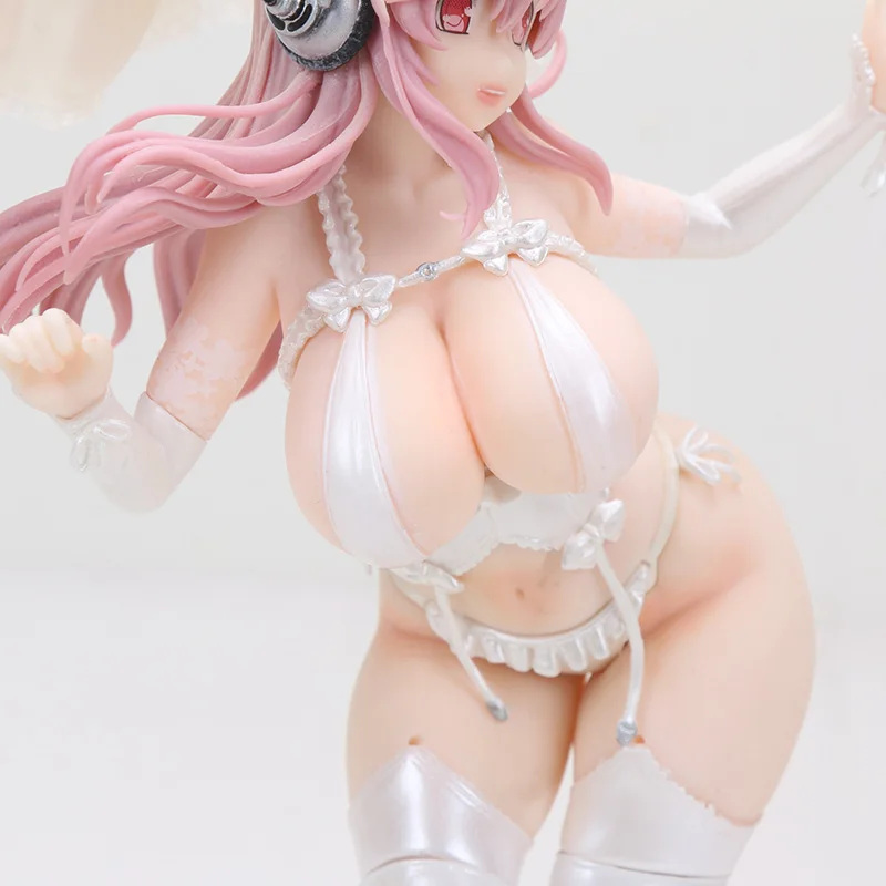 

24cm Super Sonico 10th Wedding Dress Ver PVC Action Figure Collectible toy Japanese anime Sonico Swimsuit Bikini figure Model