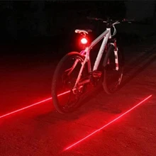 Велосипед хвост светильник велосипед 5LED + 2 лазера для верховой