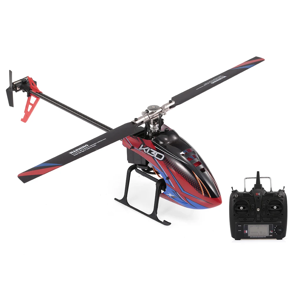 WLtoys XK K130-B RC Helicopter Brushless 3D6G Flybarless S-FHSS Stunt Remote Control Helicopter Toy with 3 Batteries