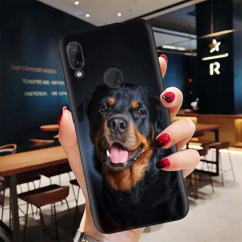 Черный чехол Ротвейлер для Xiao mi Red mi Note 8 7 7S 7A 6 S2 GO K20 Pro+ 6A mi 6X 5X A1 CC 9 8 мягкий чехол для телефона - Цвет: BD190-6