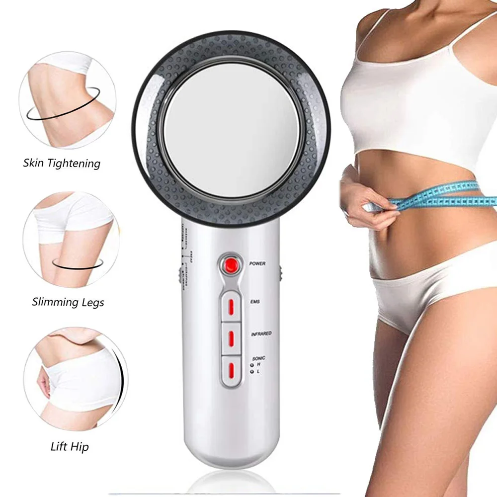 3 In 1 Intelligent Ultrasonic Cavitation EMS Body Slimming Massager Beauty Fat Removal Therapy Weight Loss Device Anti Cellulite