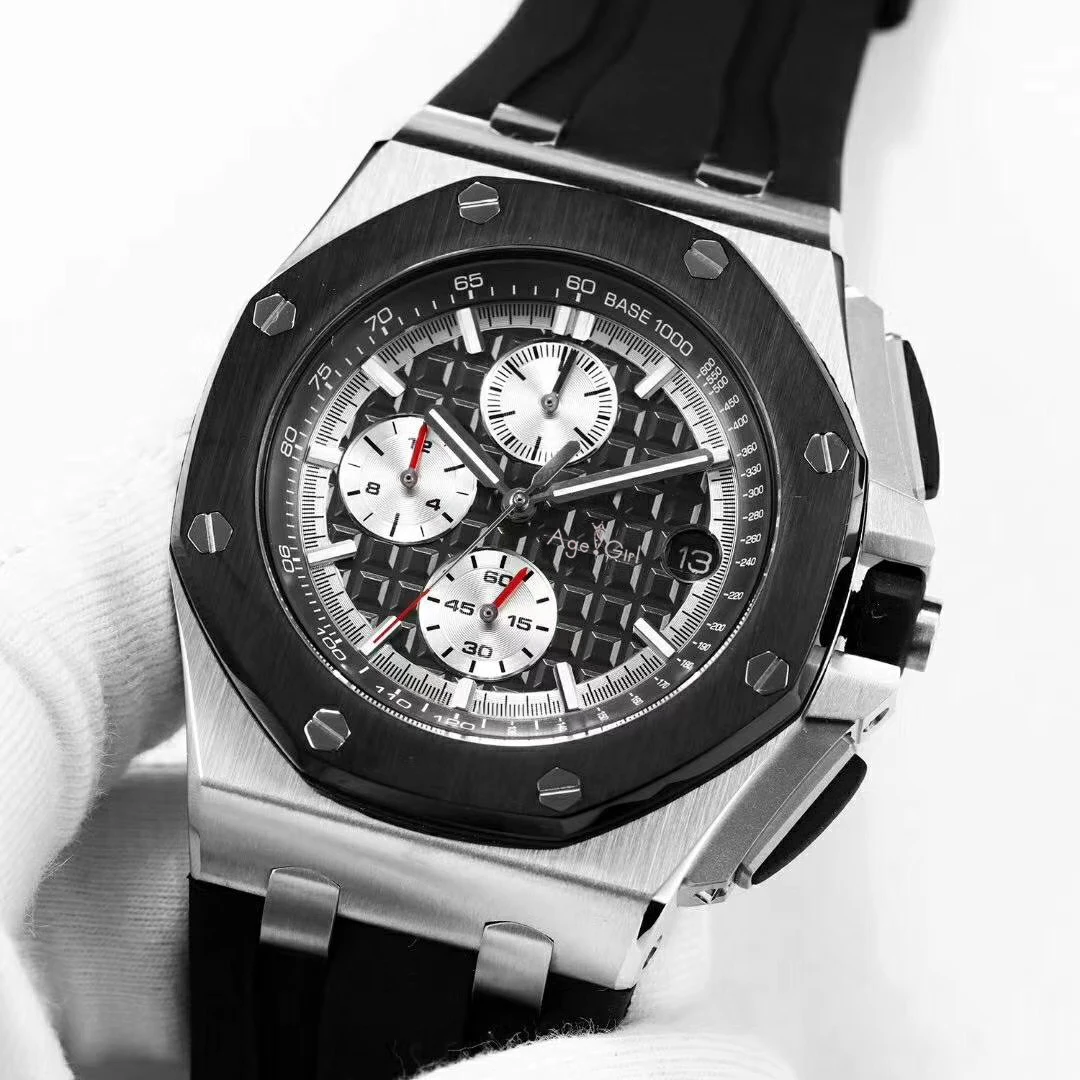 5 Роскошные брендовые новые кварцевые ChronographSports мужские часы секундомер Lebron James модные сапфировые часы со стразами черные резиновые AAA - Цвет: 5