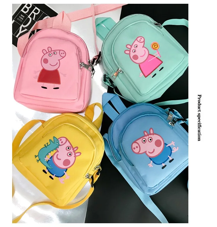 Новинка года, настоящий Рюкзак Peppa Pig, Джордж, свинка, кошелек для девочек, сумка для телефона, рюкзак, кошелек, сумка для телефона, игрушки, Детский Рождественский подарок
