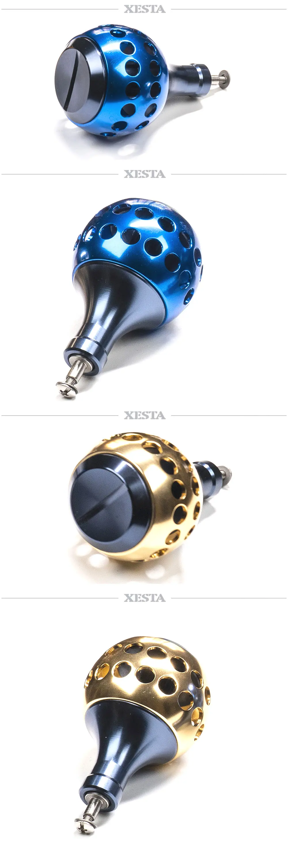 XESTA New Fishing Reel Handle Knob Aluminum Alloy knob Fishing Reel Accessories 58mm length 29g weight Hot Sale Free shipping