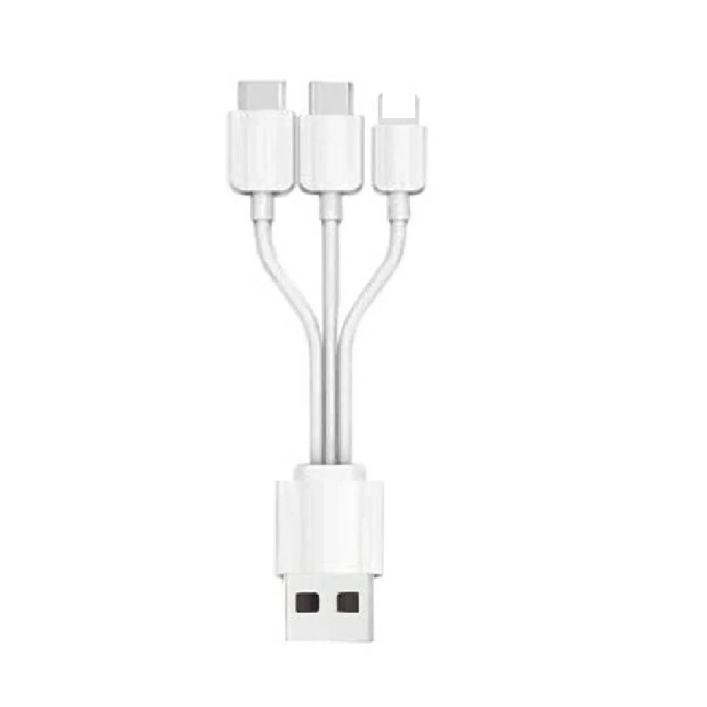 Горячий 3в1 usb type C Micro fast USB кабель type-c для iPhone XR XS Max X 8 7 кабель для зарядного устройства 0,35 М 2,8 A кабель для быстрой зарядки USB C - Цвет: White 3 in 1
