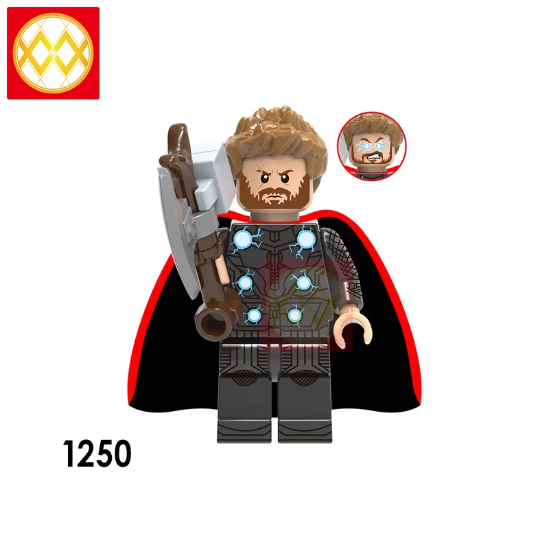 Тор Локи X0269 строительные блоки леди Тор недостойный Тор один Frigga Valkyria Hela Heimdall Asgard детские игрушки - Цвет: XH1250