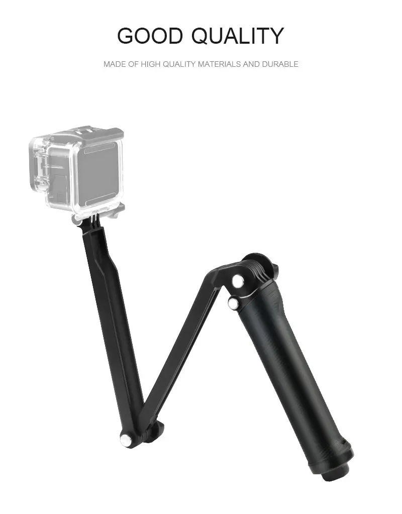Gopro Accessories Tripod 3 Way Monopod Mount Extension Arm Tripod for Gopro Hero 6 5 4 3+ for xiaomi yi SJ4000 VP404 (1)