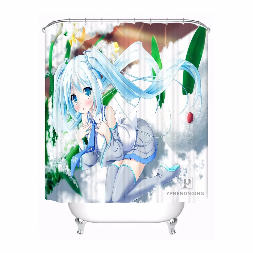 Пользовательские Hatsune. Miku. полная ванная комната приемлемая занавеска из полиэстеровой ткани занавеска для ванной#180320-01-158
