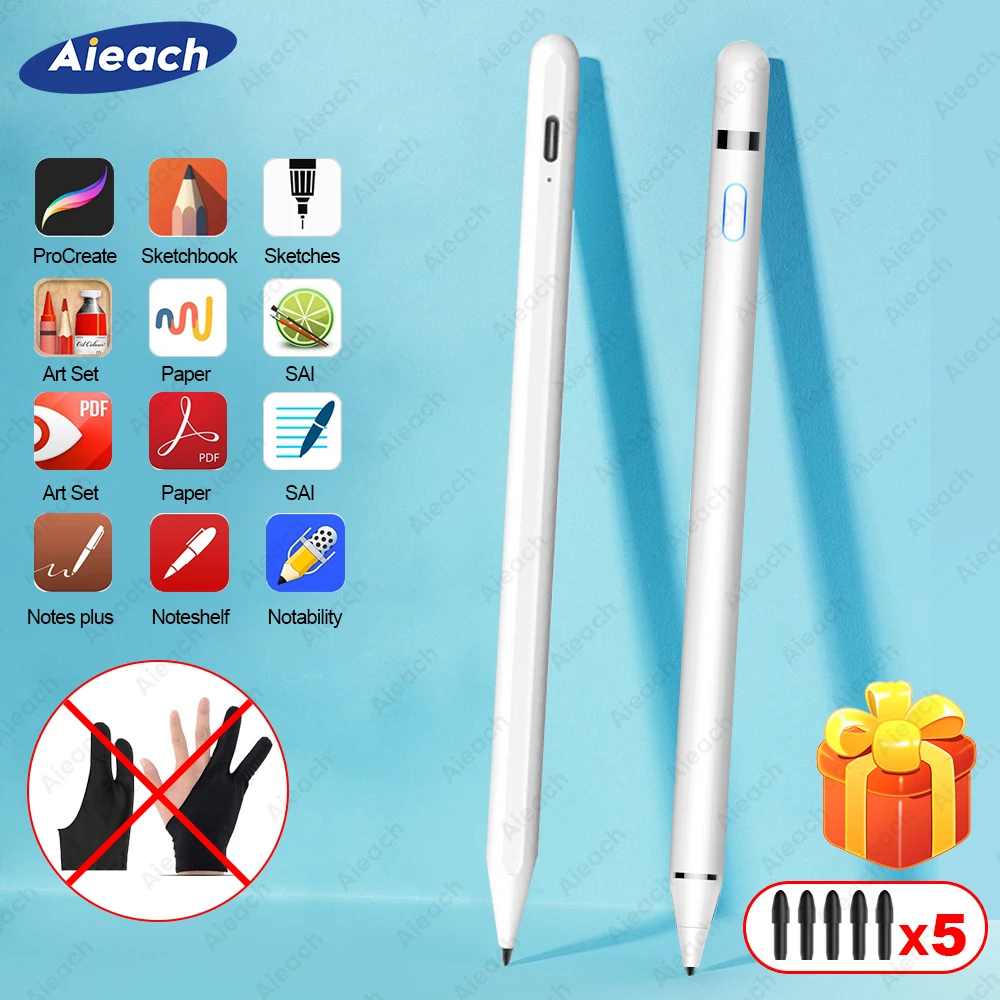 Online Für iPad Bleistift Stylus Für iPad Pro 11 12,9 10,2 2019 9,7 2018 Air 3 mini 5 Palm Ablehnung Zeichnung touch Stift Für Apple Bleistift