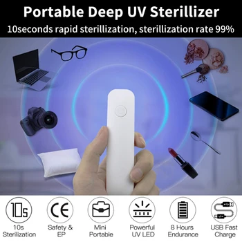 

Portable Handheld LED UV Sterilization Light Stick Kill Mite Bacteria Ultraviolet Home Travel Germicidal Disinfection Lamp Wand