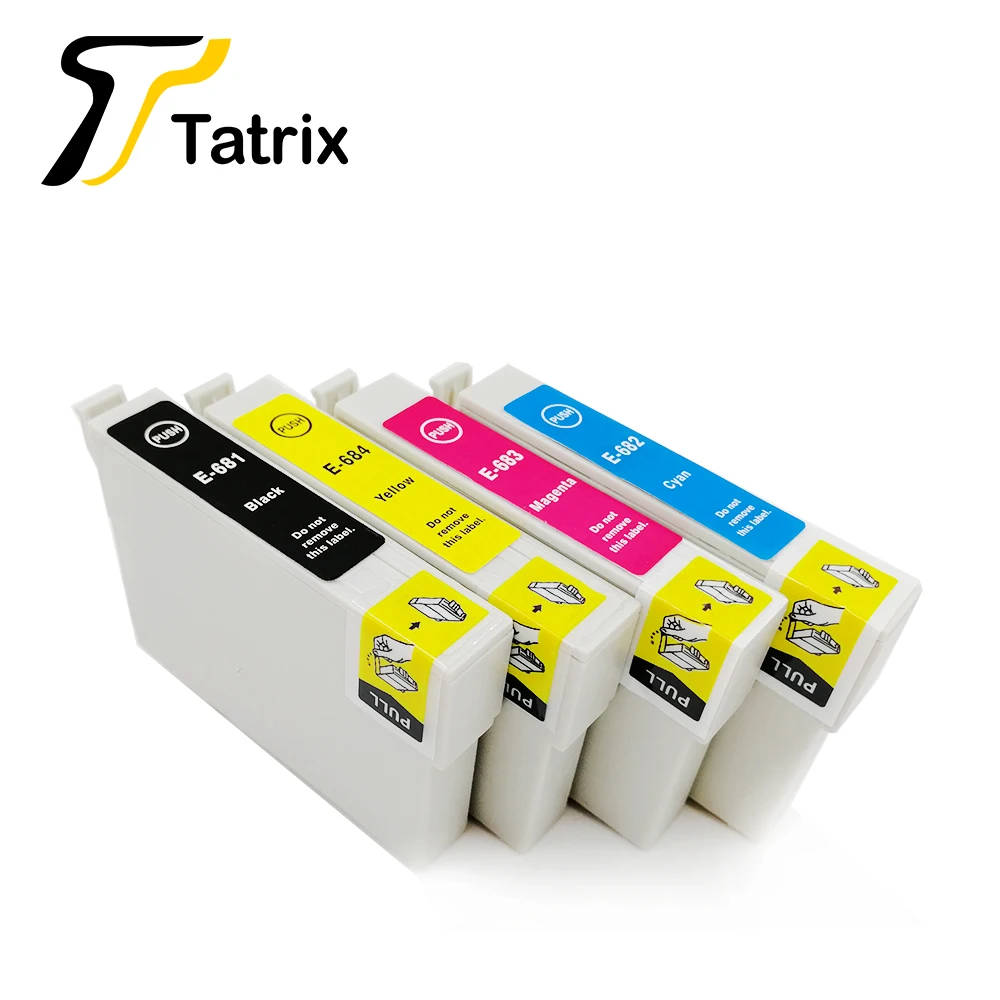 Татрикс 4PK для Epson T0681 T0684 чернильный картридж Stylus CX5000 CX6000 CX7000F CX7400 CX7450 CX8400