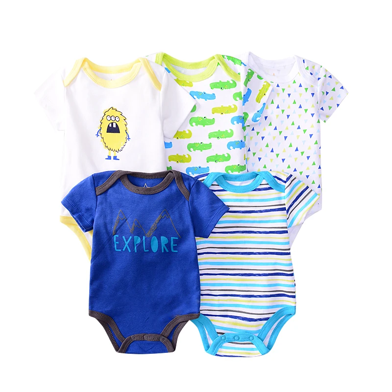 Летний детский комбинезон, боди, костюмы для мальчиков и девочек 0-12 месяцев, комбинезоны с короткими рукавами, хлопковая одежда для новорожденных, костюм для новорожденных