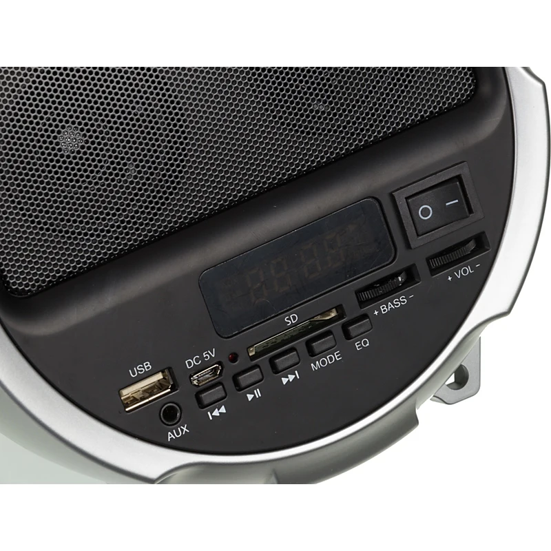 Колонка порт. Ginzzu GM-886B черный 18W 2.0 BT/3.5Jack/USB 3000mAh