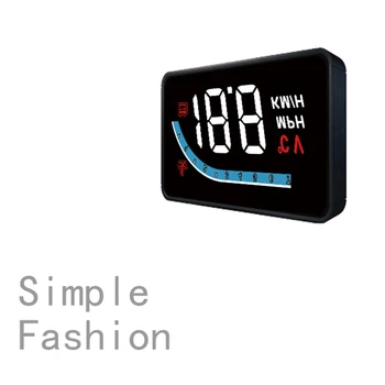 

Car Accessories Head Up Display Security LED Screen Digital GPS Speedometer Alarm System Windshield Projector OBD Easy Install