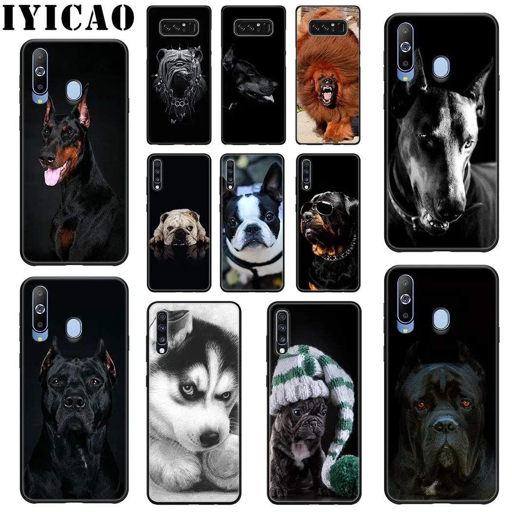 IYICAO Доберман собака породы бульдог Мягкий силиконовый чехол для телефона samsung A70
