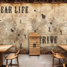 Пользовательские Европа и Америка ретро редуктор Кофейня Обои для рабочего стола