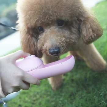 

Dog Drinking Water Bottle With Slide-Cover Portable Pet Drinking Pet Product For Small Large Dogs Travel Outdoor Water Feeding