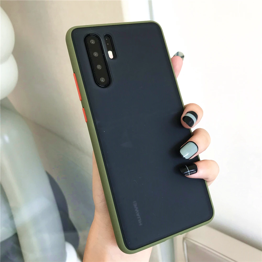 PC + Силиконовый противоударный бампер чехол для huawei P30 mate 20 iphone 11 Pro MAX 7 8 Plus XS X 6 6S