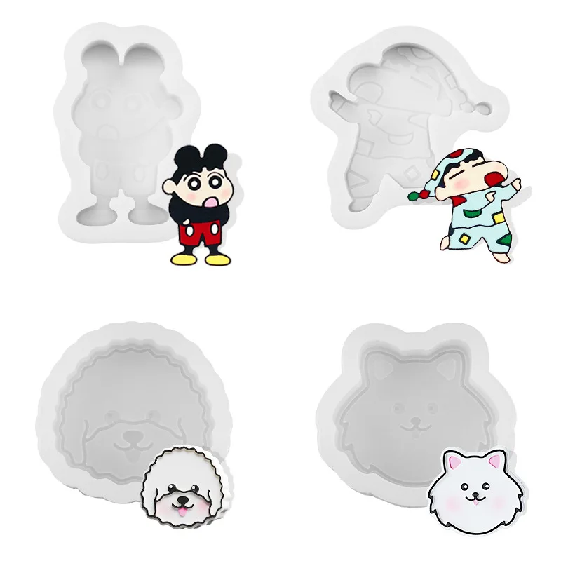 Dog Shape Silicone Molds Mousse Cake Mold Polymer Clay Mold Crafting Resin Epoxy DIY Fashion Decoration Tools Fondant Mold