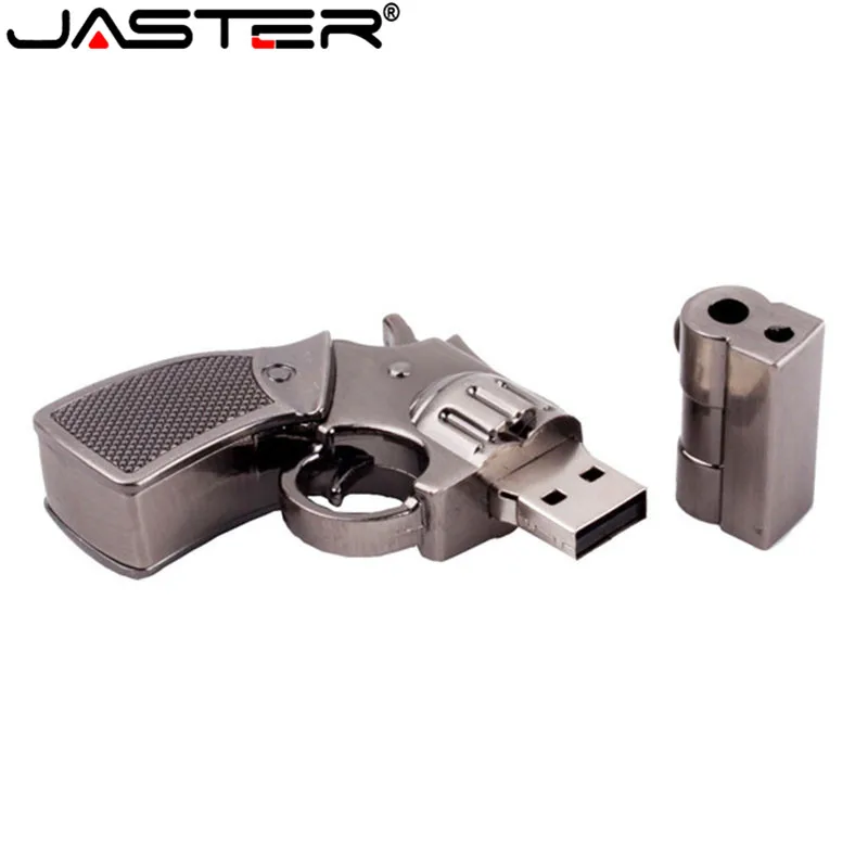 JASTER металлический медный пистолет USB флэш-накопитель пистолет Флешка 4 ГБ 8 ГБ 16 ГБ 32 ГБ 64 ГБ U диск Револьвер пистолет карта памяти использовать creativo