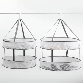 

Foldable Clothes Drying Net Basket Windproof Socks Underwear Sweater Drying Nets Hanging Clothing Drying Basket Organizer 1pc