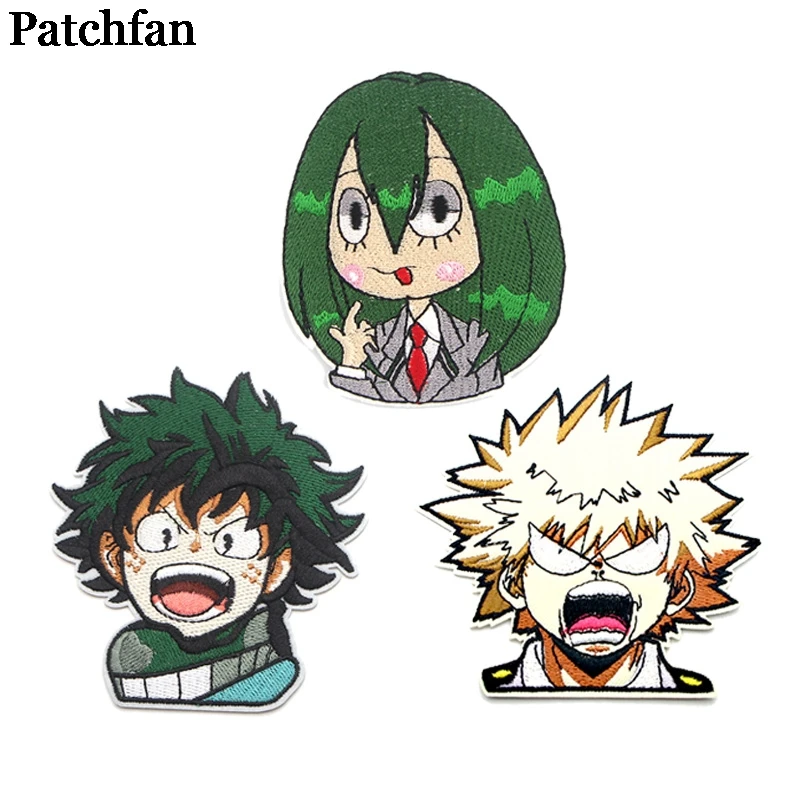 Patchfan My hero Academy Мультяшные железные нашивки одежда с вышивкой лоскутные