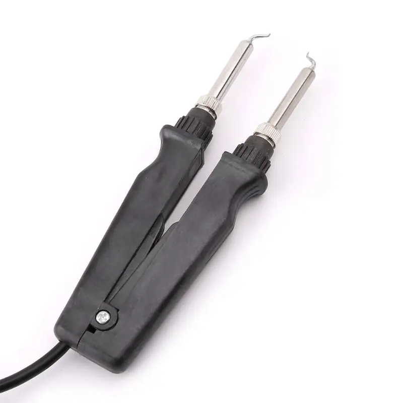 cheap stick welder 902 ESD SMD Double Soldering Iron Tweezer Handle Clip Heating Plier Soldering Station Accessories electronics soldering kit