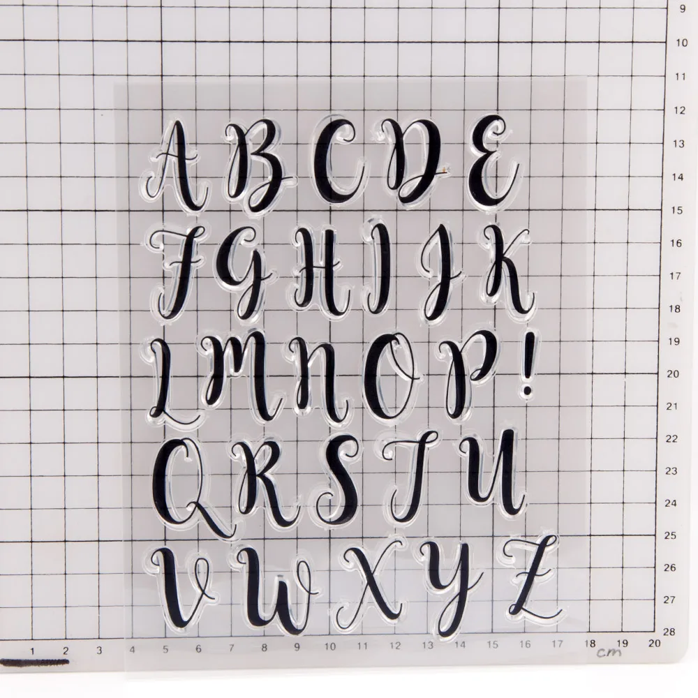 Silicone Clear Stamps CUTTING DIES For Scrapbooking STENSICLS BIG LETTERS DIY PAPER Album Cards MAKING Transparent RUBBER Stamp
