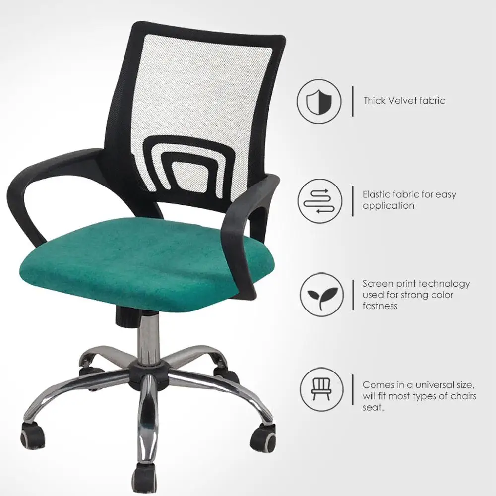 Plush-Seat-Cover Dining-Room Office Removable Anti-Dirty Housse-De-Chaise Spandex Kitchen