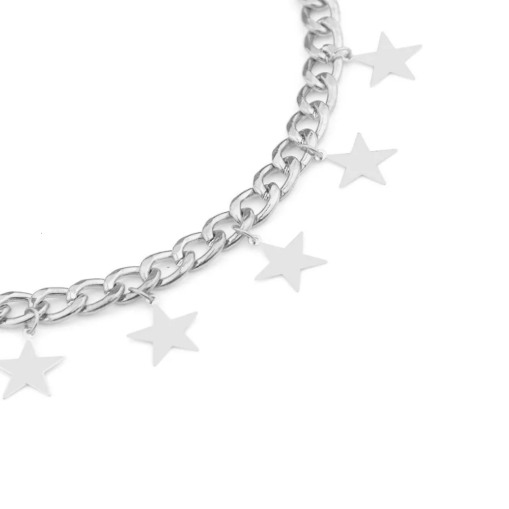 Ingemark Брендовое колье с металлической цепочкой, ожерелье с подвеской в виде звезды, регулируемое простое модное ожерелье, ювелирное изделие для женщин, подарок